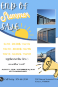 Organ Vista Storage End of summer sale !